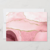 elegant blush en gouden trouwuitnodiging kaart (Achterkant)