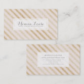 Elegant Blush Fake Gold Glitter Glam Speciaal Visitekaartje (Voorkant / Achterkant)