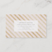 Elegant Blush Fake Gold Glitter Glam Speciaal Visitekaartje (Achterkant)