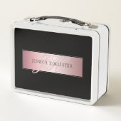 Elegant Blush Faux Roos Gold | Naam en Initiaal (Achterkant)