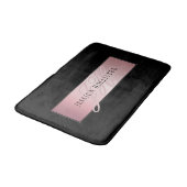 Elegant Blush Faux Roos Gold | Naam en Initiaal Badmat (Gekanteld)