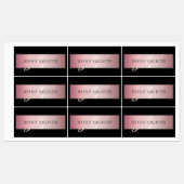 Elegant Blush Faux Roos Gold | Naam en Initiaal Labels (Vel)