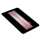 Elegant Blush Faux Roos Gold | Naam en Initiaal Magneet (Rechterzijde)