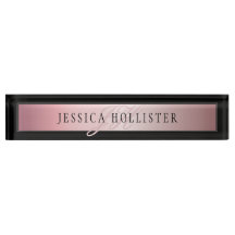 Elegant Blush Faux Roos Gold | Naam en Initiaal