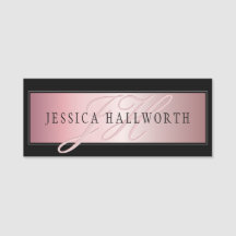 Elegant Blush Faux Roos Gold | Naam en Initiaal