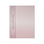 Elegant Blush Faux Roos Gold | Naam en Initiaal Notitieblok (Linkerzijde)