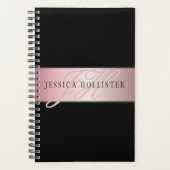 Elegant Blush Faux Roos Gold | Naam en Initiaal Planner (Voorkant)