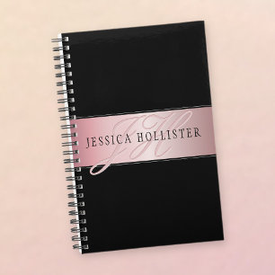 Elegant Blush Faux Roos Gold Naam en Initiaal Planner