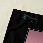 Elegant Blush Faux Roos Gold | Naam en Initiaal Strandlaken (In situ)