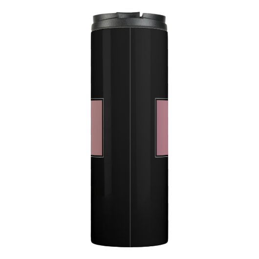 Elegant Blush Faux Roos Gold | Naam en Initiaal Thermosbeker (Achterkant)