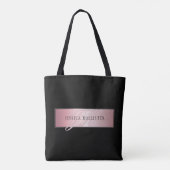 Elegant Blush Faux Roos Gold | Naam en Initiaal Tote Bag (Achterkant)