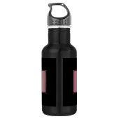 Elegant Blush Faux Roos Gold | Naam en Initiaal Waterfles (Achterkant)