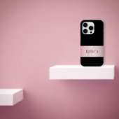 Elegant Blush Faux Roos Gold | Naam & Initiaal Case-Mate iPhone Case