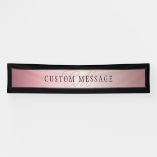 Elegant Blush Faux Roos Gold Uw bericht Spandoek