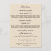 Elegant Blush Fern Leaf Swirl Koru - Directies Informatiekaartje (Achterkant)