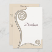 Elegant Blush Fern Leaf Swirl Koru - Directies Informatiekaartje (Voorkant / Achterkant)