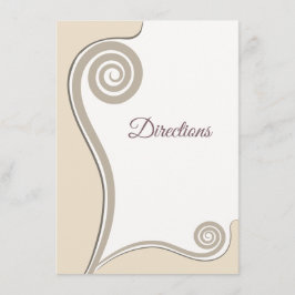 Elegant Blush Fern Leaf Swirl Koru - Directies Informatiekaartje
