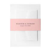 Elegant Blush Floral | Aangepaste bruiloft Uitnodigingen Wikkel (Voorkant Voorbeeld)