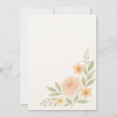 Elegant Blush Floral Botanical Wedding Kaart (Achterkant)