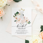 Elegant Blush Floral Bridal Shower Invitation Kaar Kaart