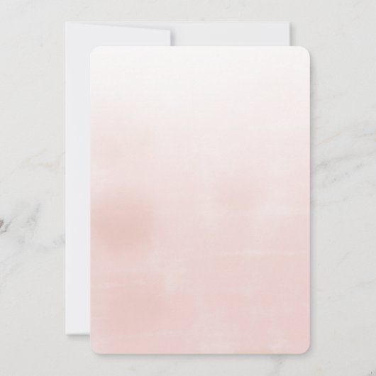 Elegant Blush Floral Bridal Shower Invitation Kaar Kaart (Achterkant)