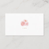 Elegant blush floral bruiloft Website Tussenkaart Plaatskaartje (Achterkant)