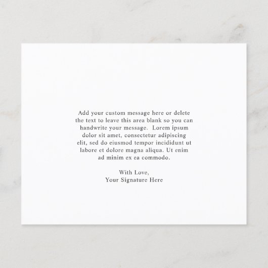 Elegant Blush Floral budget Weddenschap Hartelijk  (Achterkant)