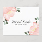 Elegant Blush Floral budget Weddenschap Hartelijk  (Voorkant)