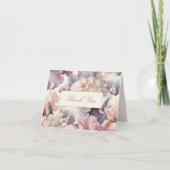 Elegant Blush Floral Classic Formal Vrijgezellenfe Bedankkaart (Voorkant)