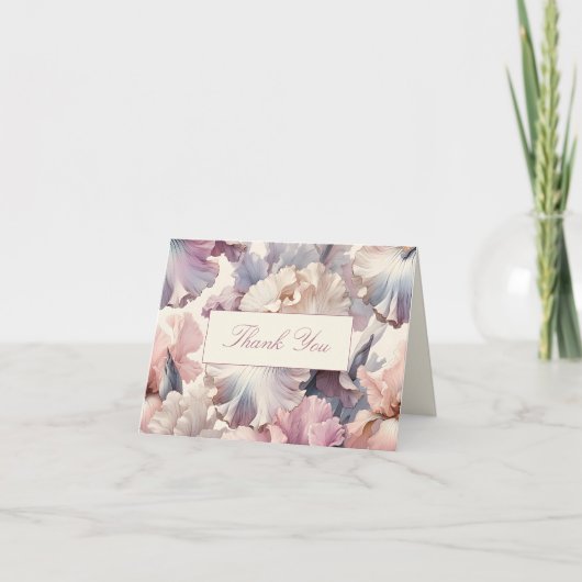 Elegant Blush Floral Classic Formal Vrijgezellenfe Bedankkaart (Voorkant)