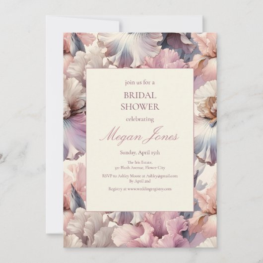 Elegant Blush Floral Classic Formal Vrijgezellenfe Kaart (Voorkant)