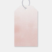 Elegant Blush Floral Dress Vrijgezellenfeest Favor Cadeaulabel (Achterkant)