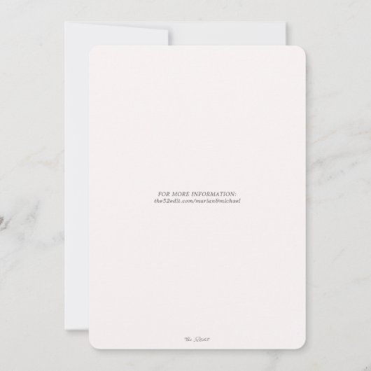 Elegant Blush Floral & Eucalyptus Wedding Save The Date (Achterkant)