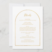 Elegant Blush Floral Garden | Alles in één bruilof Kaart (Achterkant)