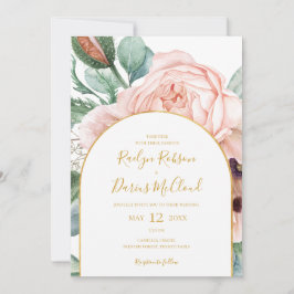 Elegant Blush Floral Garden | Casual wapenweddensc Kaart