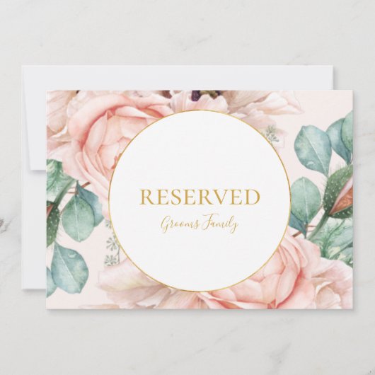Elegant Blush Floral Garden | Gereserveerd deegtek (Voorkant)