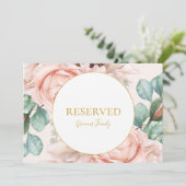 Elegant Blush Floral Garden | Gereserveerd deegtek (Staand voorkant)