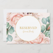 Elegant Blush Floral Garden | Gereserveerd deegtek (Achterkant)