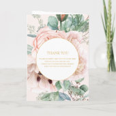 Elegant Blush Floral Garden Pastel Folded Wedding Programma (Achterkant)