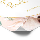 Elegant Blush Floral Garden Pastel Guest Book Sign Poster (Hoek)