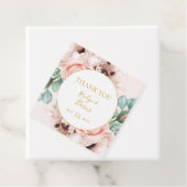 Elegant Blush Floral Garden | Pastel Hartelijk dan Bedankjes Labels (In situ)