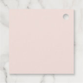 Elegant Blush Floral Garden | Pastel Hartelijk dan Bedankjes Labels (Achterkant)