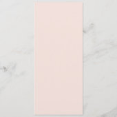 Elegant Blush Floral Garden Pastel Weddenschap Menu (Achterkant)