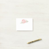 Elegant Blush Floral Garden Pink Rose Post-it Note (Op bureau)