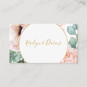 Elegant Blush Floral Garden | Vast huwelijk Plaatskaartje (Achterkant)