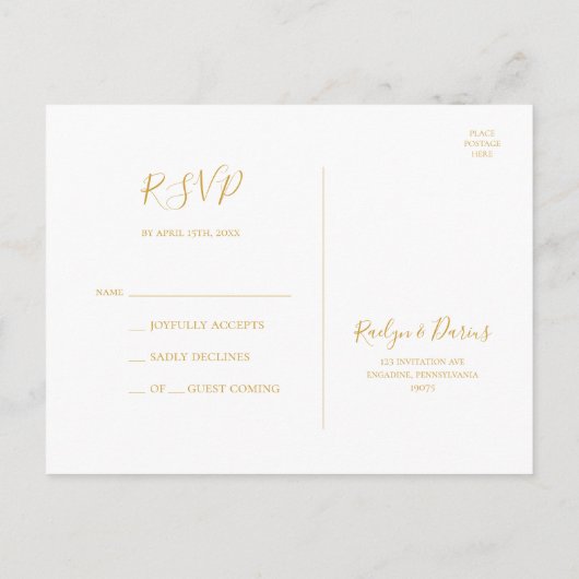 Elegant Blush Floral Garden | Weddenschap RSVP Briefkaart (Achterkant)