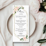 Elegant Blush Floral Geometric Wedding Menu Kaarte<br><div class="desc">Verhoog uw bruiloft in een adembenemend feest met onze prachtige blozen bloemensuite. Dit uitgebreide collectie bevat alles wat u nodig hebt om een samenhangende en elegante sfeer te creëren, met bijpassende menukaarten, gepersonaliseerde servetten, prachtige borden, gunsten en nog veel meer. Aarzel niet om via de chat contact op te nemen...</div>