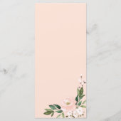 Elegant Blush Floral Geometric Wedding Menu Kaarte (Achterkant)