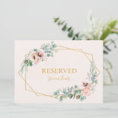 Elegant Blush Floral | Gereserveerd deegteken (Staand voorkant)