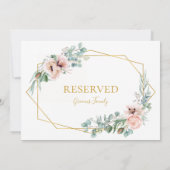 Elegant Blush Floral | Gereserveerd teken (Achterkant)
